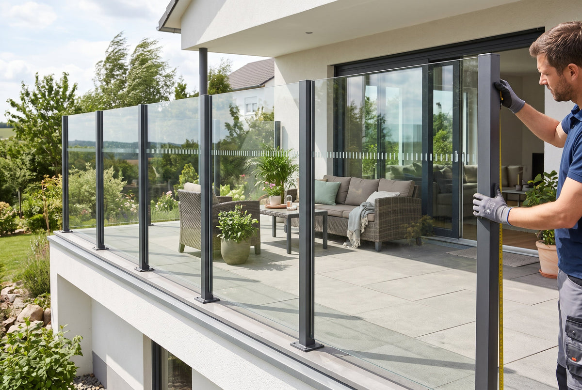 Glas Windschutz für Terrassen